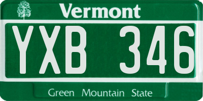 VT license plate YXB346