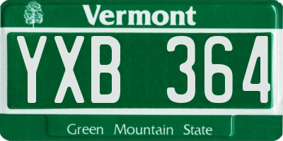 VT license plate YXB364