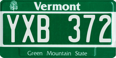 VT license plate YXB372