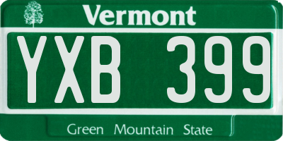 VT license plate YXB399
