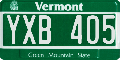 VT license plate YXB405