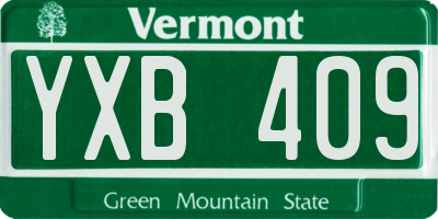 VT license plate YXB409