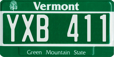 VT license plate YXB411