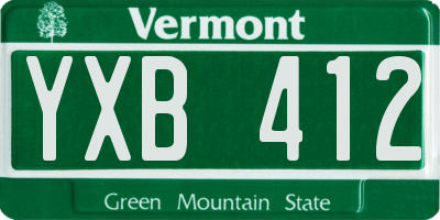 VT license plate YXB412