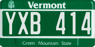VT license plate YXB414