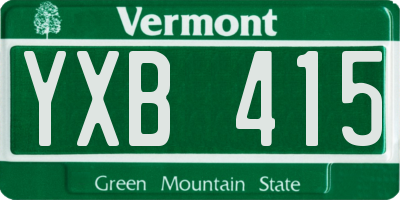 VT license plate YXB415