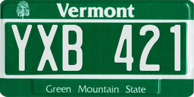 VT license plate YXB421