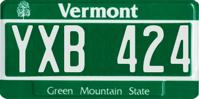 VT license plate YXB424