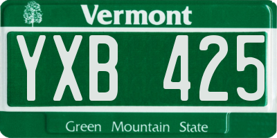 VT license plate YXB425