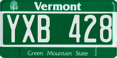 VT license plate YXB428