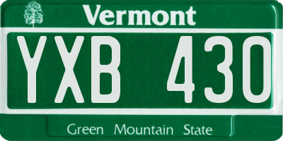 VT license plate YXB430