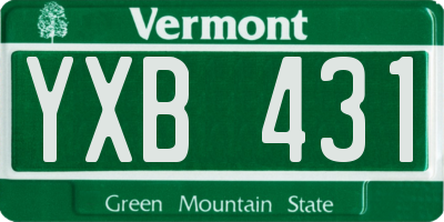 VT license plate YXB431