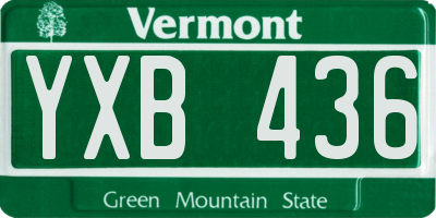 VT license plate YXB436