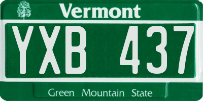VT license plate YXB437