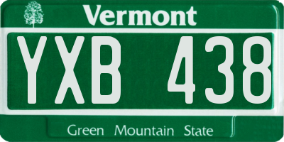 VT license plate YXB438