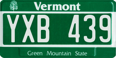 VT license plate YXB439