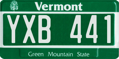 VT license plate YXB441