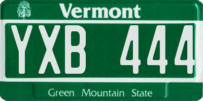 VT license plate YXB444