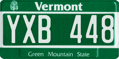 VT license plate YXB448