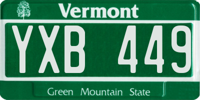 VT license plate YXB449