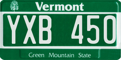 VT license plate YXB450
