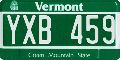 VT license plate YXB459