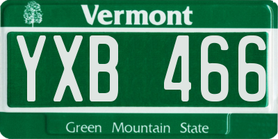 VT license plate YXB466