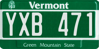VT license plate YXB471