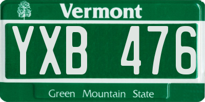 VT license plate YXB476