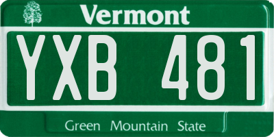 VT license plate YXB481