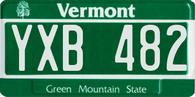 VT license plate YXB482