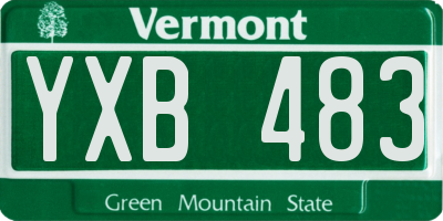 VT license plate YXB483