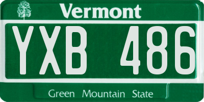 VT license plate YXB486