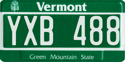 VT license plate YXB488