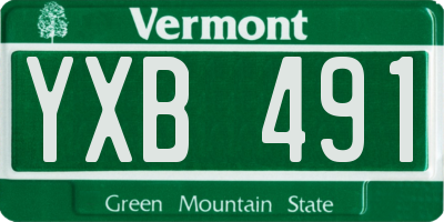 VT license plate YXB491