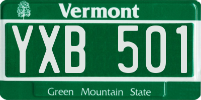 VT license plate YXB501