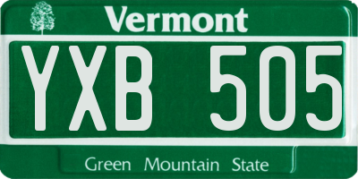 VT license plate YXB505