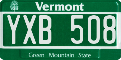 VT license plate YXB508