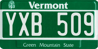 VT license plate YXB509