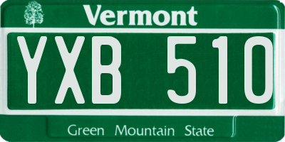 VT license plate YXB510