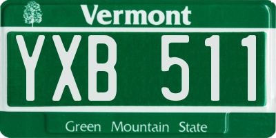 VT license plate YXB511