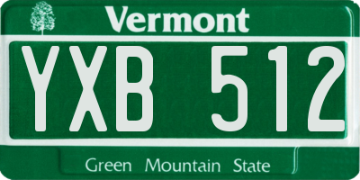 VT license plate YXB512