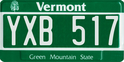 VT license plate YXB517