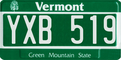 VT license plate YXB519
