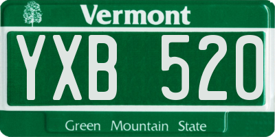 VT license plate YXB520