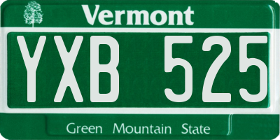 VT license plate YXB525