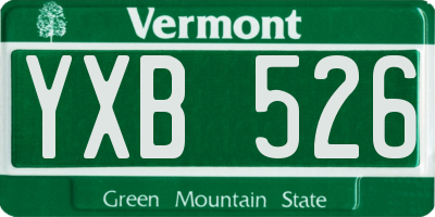 VT license plate YXB526