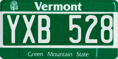 VT license plate YXB528