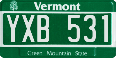 VT license plate YXB531