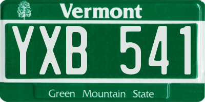 VT license plate YXB541